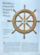 Article of building a classically inspired ship's wheel in woodenboat magazine in the march april 2021 issue written by bob fuller of south shore boatworks