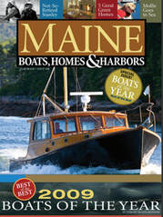 magazine cover for article just launched gurnet point 25 by south shore boatworks in maine boats homes and harbors magazine in 2010