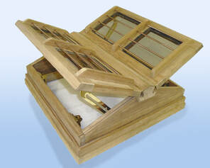 wood and glass sky box built in teak by south shore boatworks sky light for yacht with glass panels and hinges